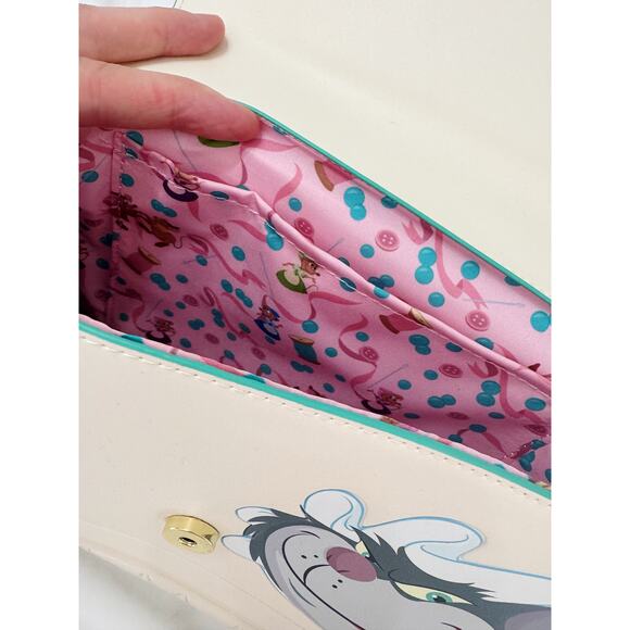 Loungefly Disney Cinderella Gus Gus & Jaq Bead Handle Crossbody Whimsical Purse - Picture 8 of 9